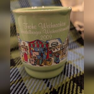 Vtg 2009 Heidelberger Weihnachtsmarkt Mug | German Christmas Market Heart Handle